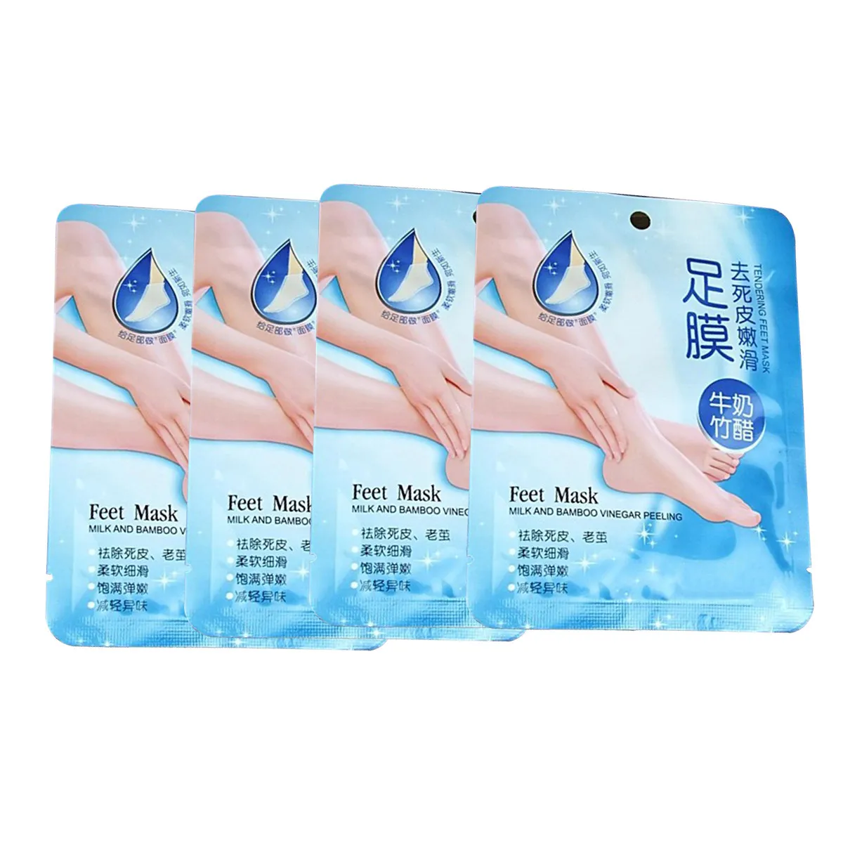 

Набор из 14 масок для ног с бамбуковым уксусом и молочным экстрактом: смягчает огрубевшую кожу, питает, устраняет трещины и шелушение, уменьшает запах, уход за ногами
