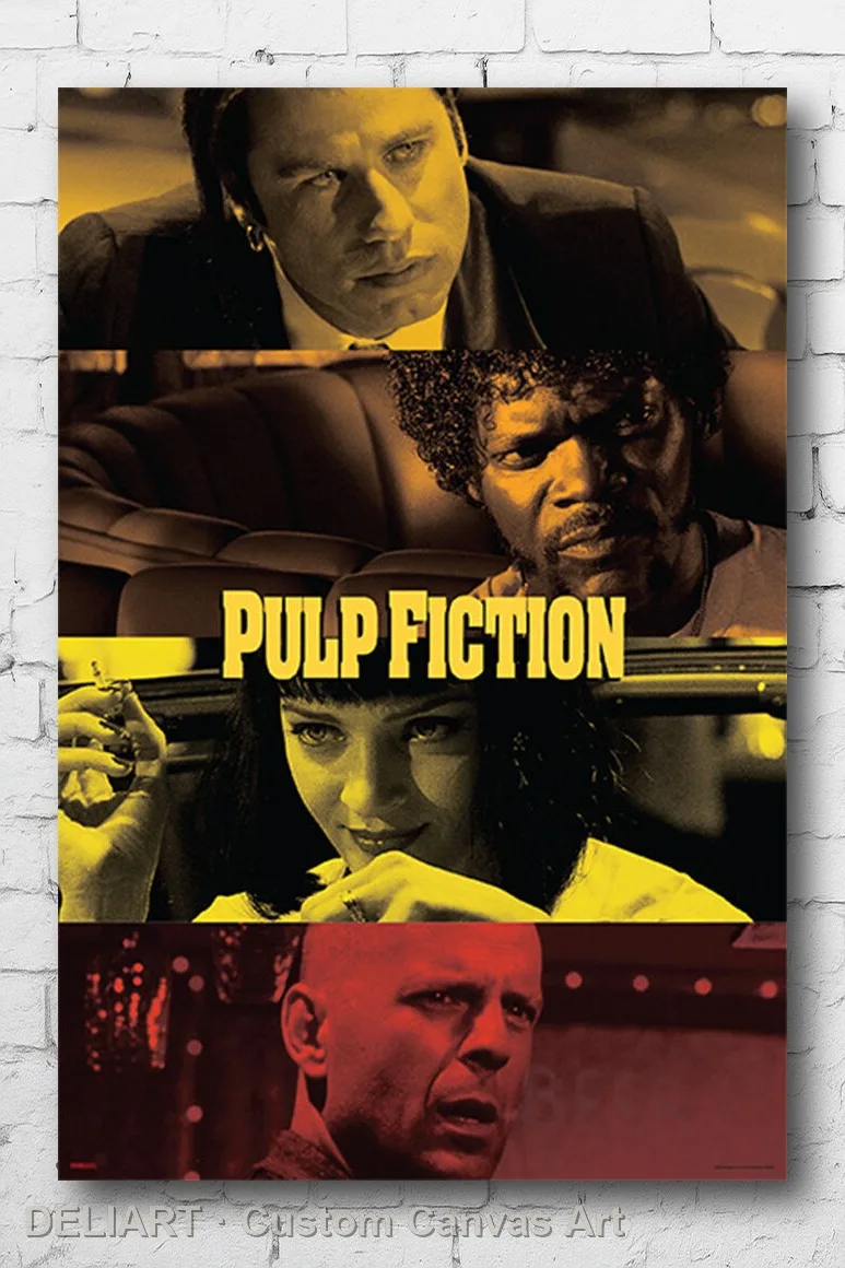 

PULP FICTION - FRAMES Canvas Movie Poster Custom Size Available Room Decoration Home Decor Wall Art