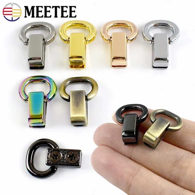 

2/5/10Pcs 11mm Metal Buckles for Bag Side Clip Buckle Handbag Handle Connector Screws Hook Leather Webbing Strap Hanger Ring