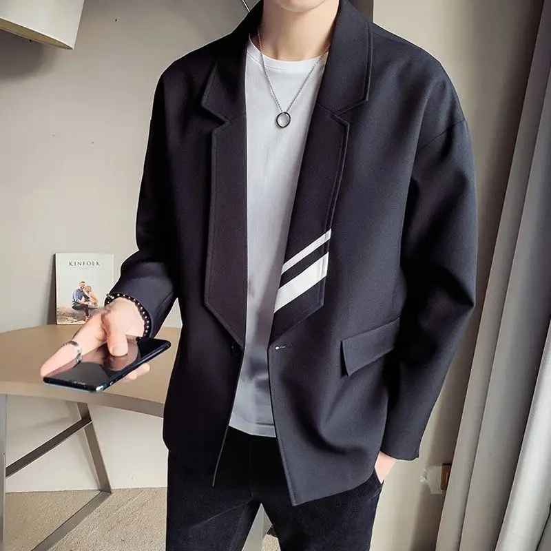 2-A23 2023 trendy brand new high-end men's high-end jacket Korean style handsomasual casual light mature style men's clothing