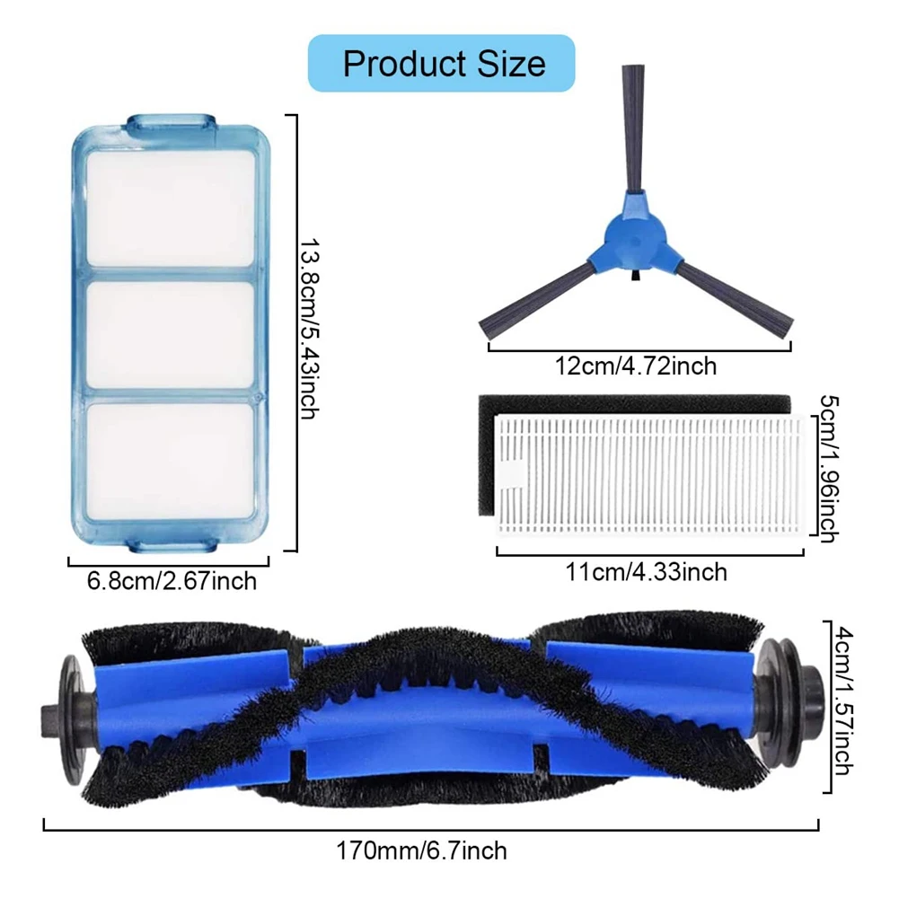AEA9-Replacement Parts Accessories Kit For Eufy Robovac 11S 12 30C 15T 15C 35C Robotic Vacuum Cleaner