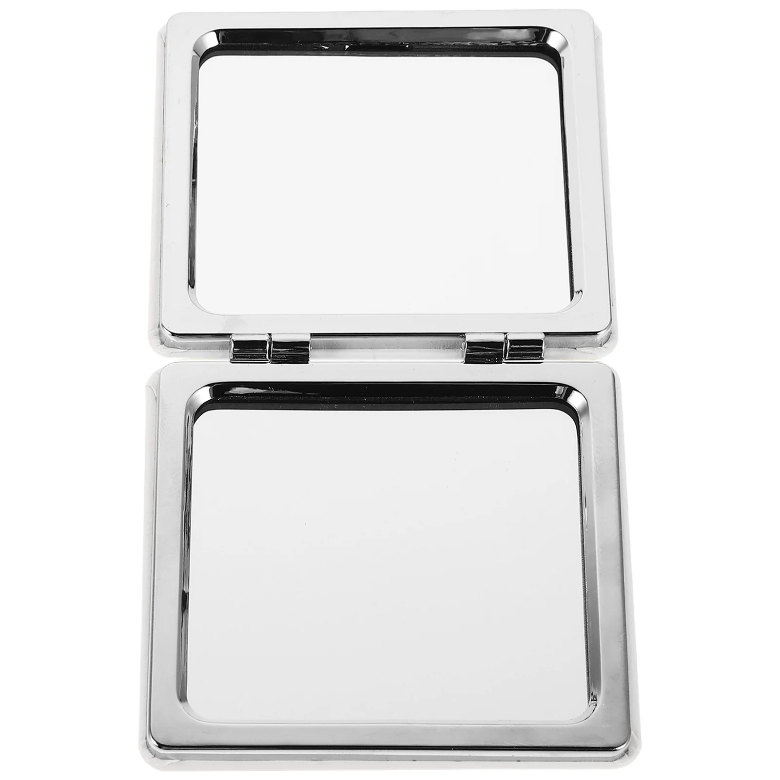 

Mini Folding Travel Mirror Pearls Heart Bowknot Dual-Sided Durable PU Portable Makeup Vanity Mirror 2x Magnification