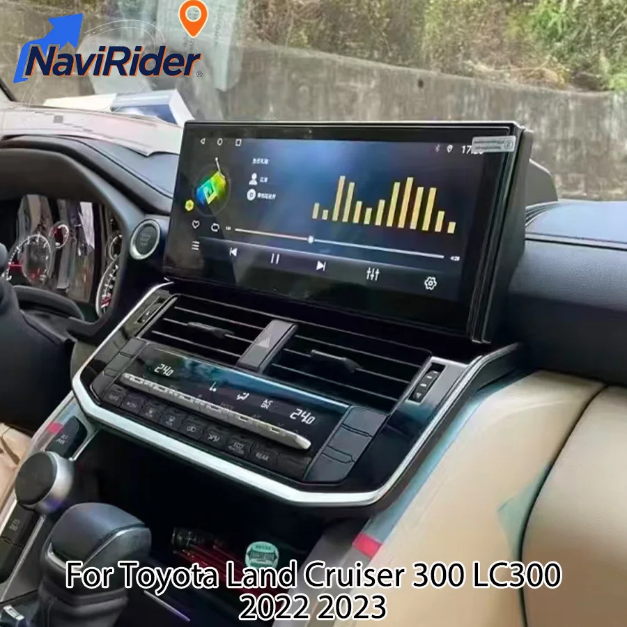 12.3inch Android Car Radio For Toyota Land Cruiser 300 LC300 2022 2023 Multimedia Player Navigation GPS Carplay Stereo DSP WIFI
