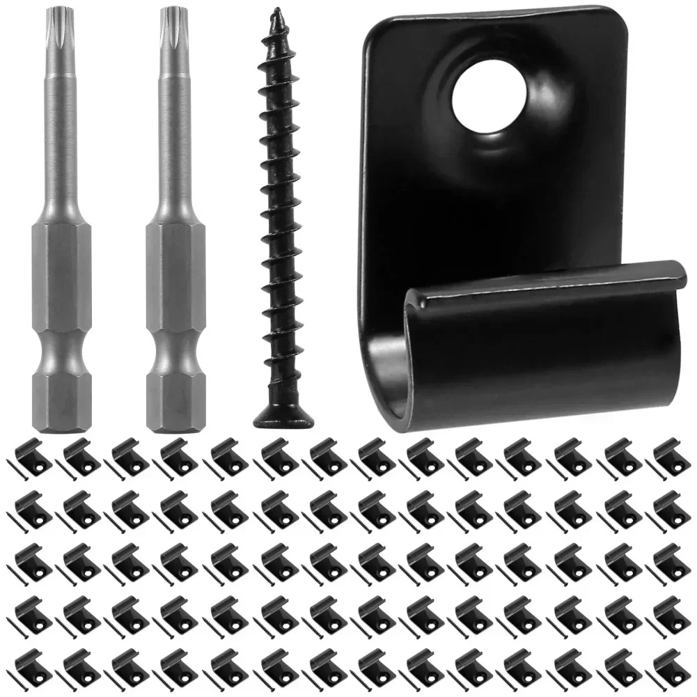 100Pcs Start Clips For Composite Decking 316 Stainless Steel Black Decking Clips Start Clips Set Household Accessories