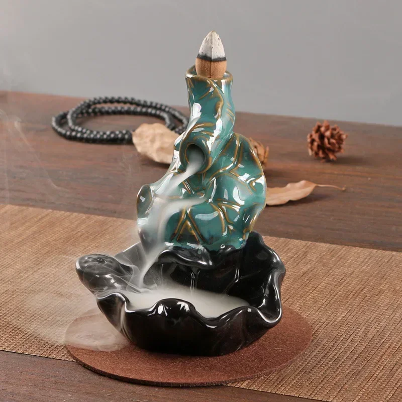 LMHBJY Backflow Incense Stove Lotus Fragrance Seat Line Incense Stove Incense Insertion View Smoke Incense Stove Decoration