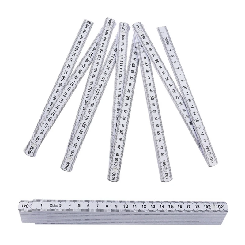 02DC 2Pcs Small 2 meter Foldable Ruler Flexible Ruler Upgrades