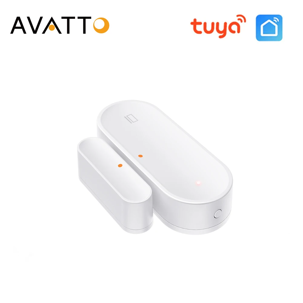 AVATTO Tuya Zigbee Window Door Sensor Smart Home Door Open/Closed Detectors Smart Life Works With Google Home Alexa