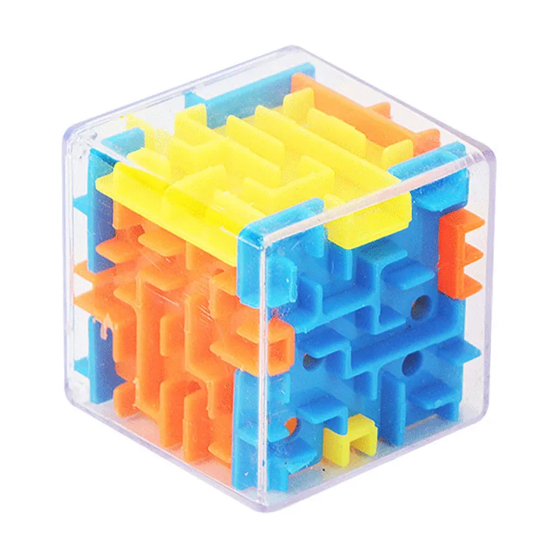 3D Maze Magic Cube Puzzle trasparente a sei lati Speed Cube Rolling Ball Magic Cubes labirinto giocattoli per bambini giocattoli antistress