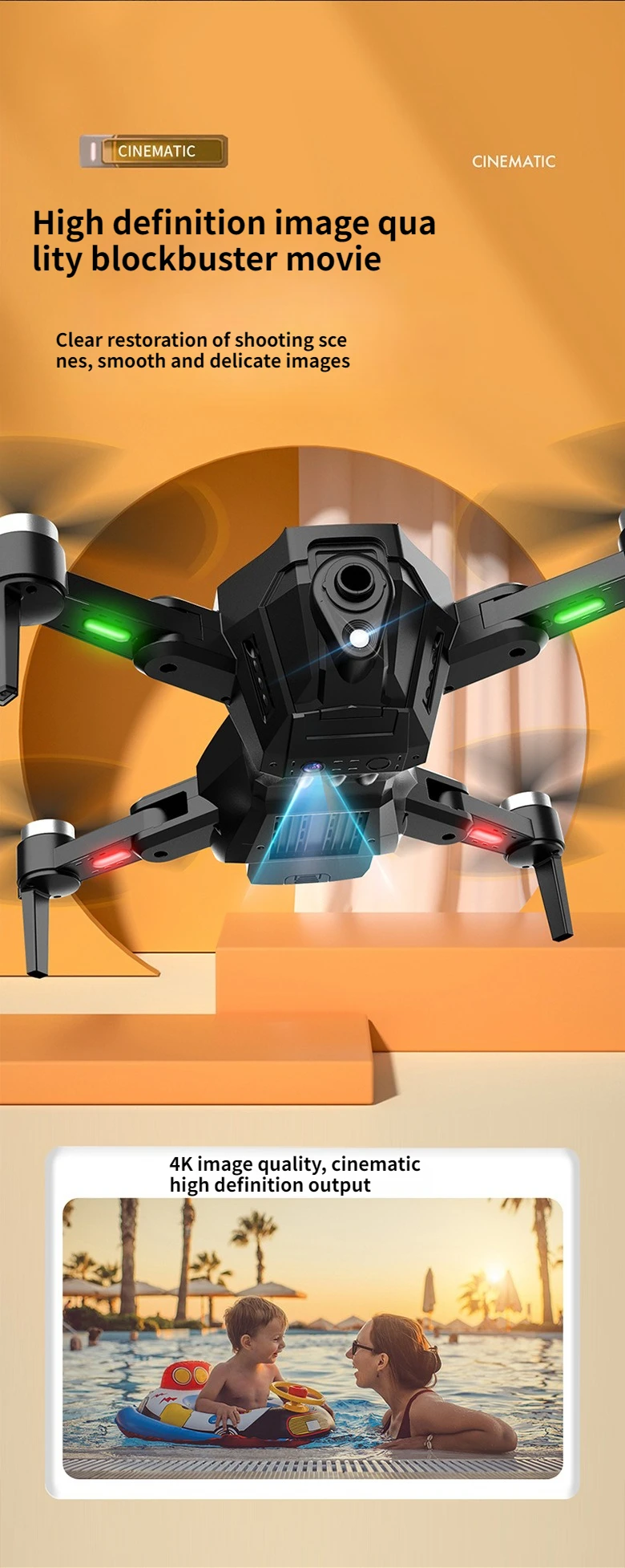 Bombas de agua de lanzamiento sin escobillas, Dron con Control por Radio FPV 4K, cámara Dual, modo sin cabeza, retorno con un clic, flujo óptico, cuadricóptero RC