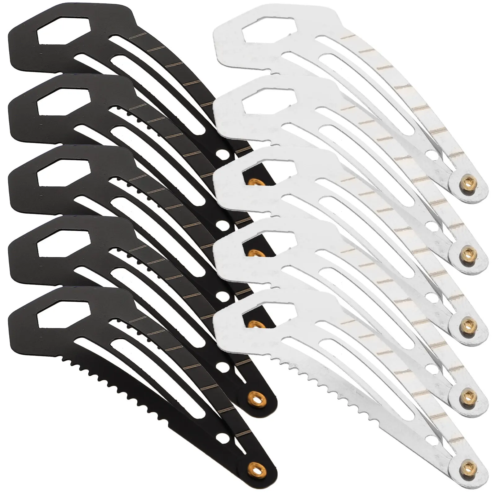 

10Pcs Multifunction Stainless Steel Hairpins Hair Clips 5 Silver 5 Black DIY Custom Hairpin for Women Mother Gift Camping