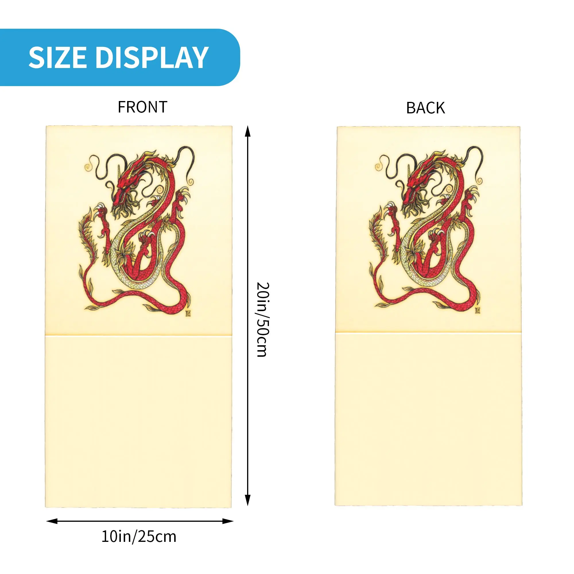Custom Red and Gold Chinese Dragon Winter Headband Neck Warmer Women Men Ski Hunting Tube Scarf Asian Style Tattoo Art Face