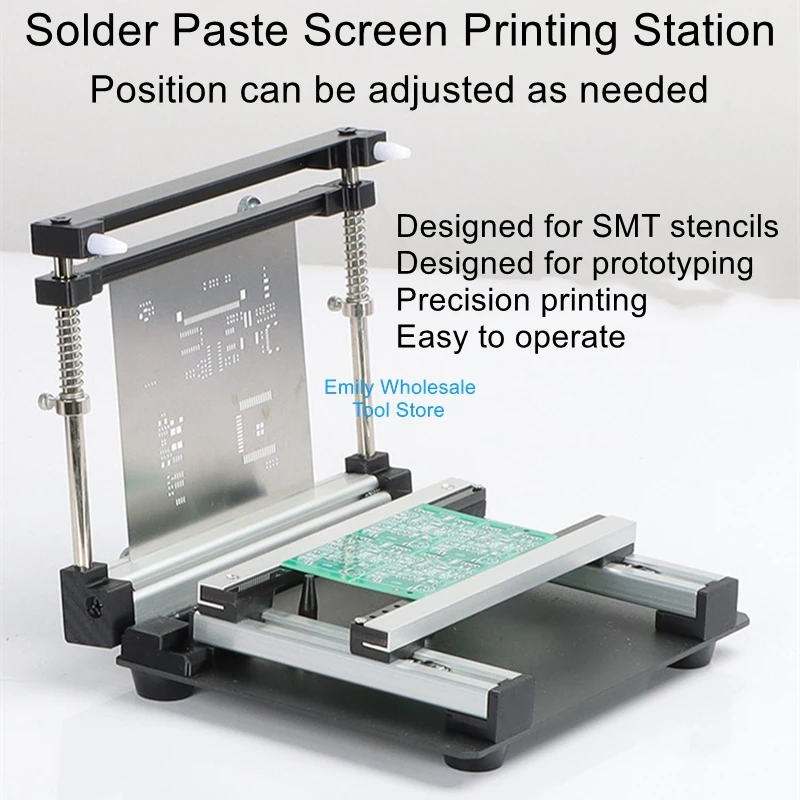 PCB stencil printing station, stencil solder paste printing station, screen printing station, SMT manual printing station