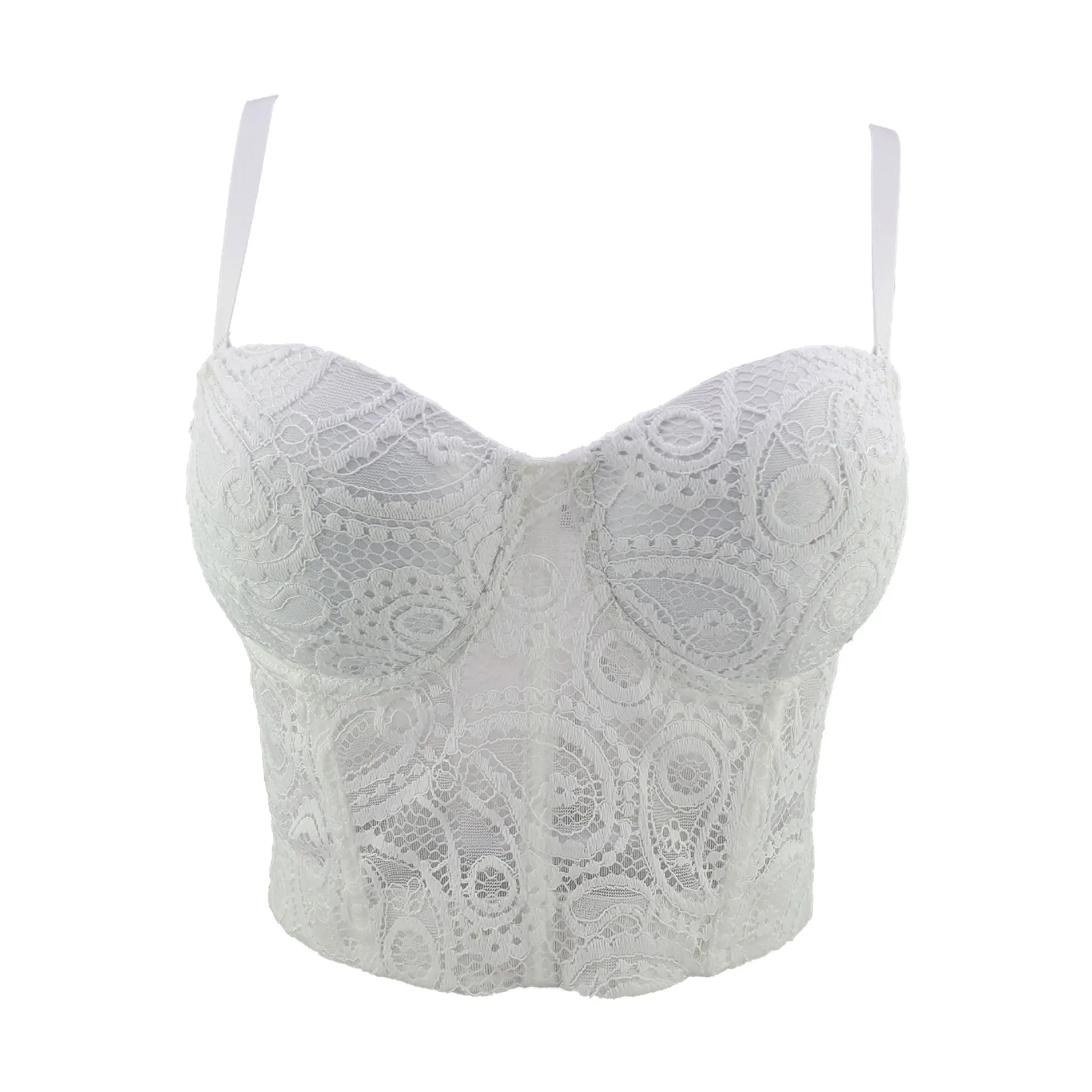 J739 美しいブラジャー女の子女性服スイートメモリーホワイトブラックタンクキャミソールセクシーなショートカシューレースレトロタンクトップ