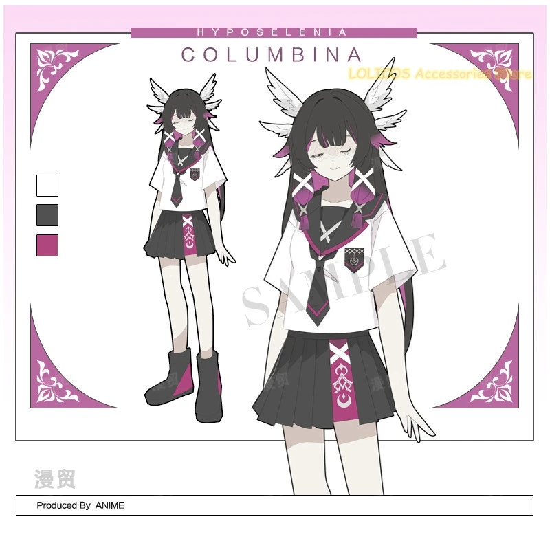 

Columbina Hyposelenia Genshin Impact Cosplay Costume Game Casual Sailor Suit Hoodie Short Skirt Wind Coat Jacket Set Unisex