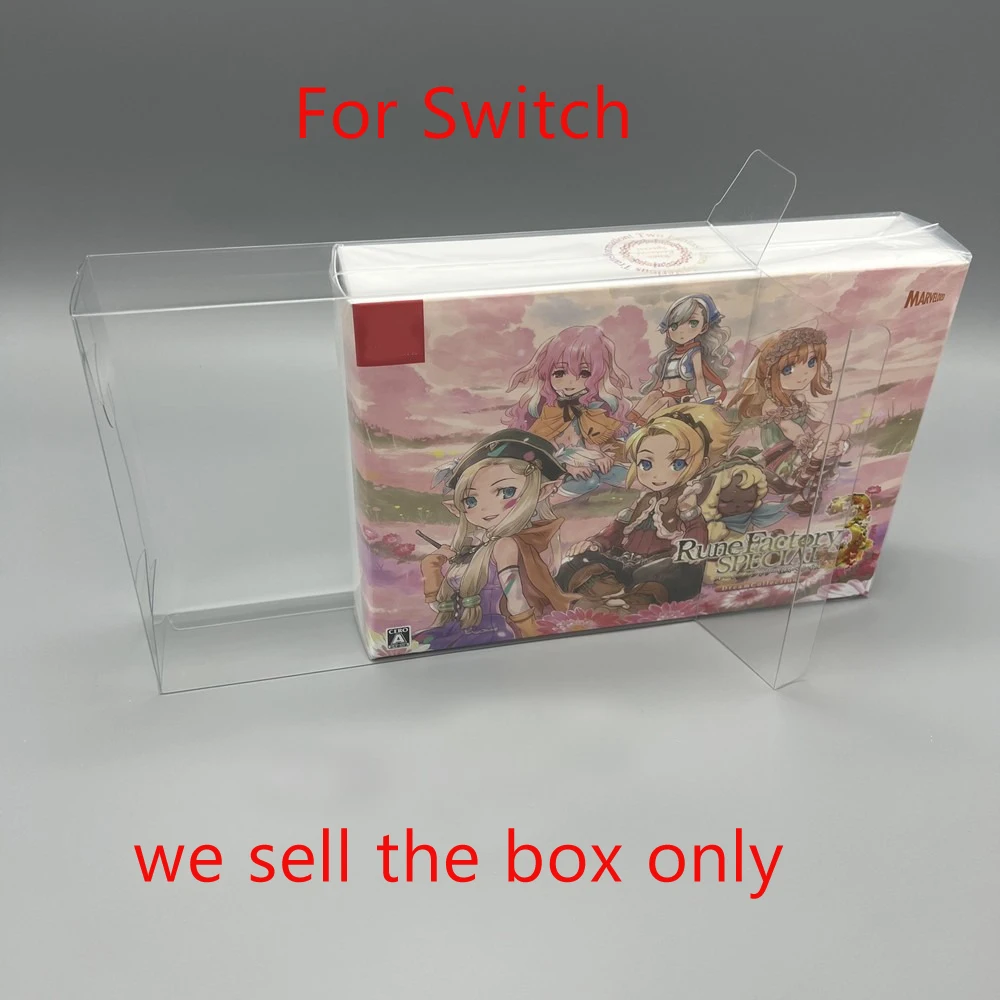 Clear Protective Case For NS Switch for Rune Factory 3 limited HK/JP Version Collectors  PET Transparent