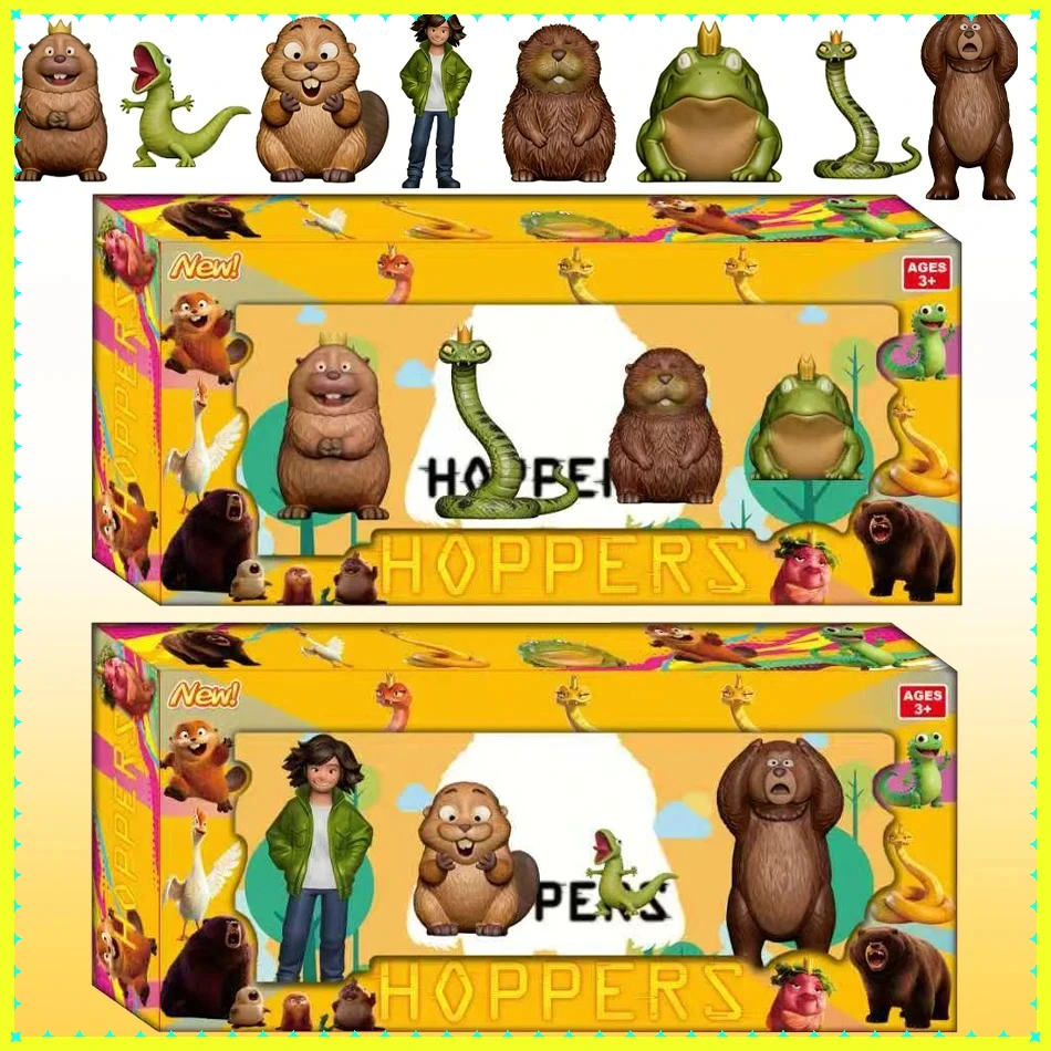 

Популярные товары Disney: Набор из 4 фигурок-трансформеров Hoppers Beaver Transformation Plan Series, милые мультяшные модели, игрушки-подарки для детей
