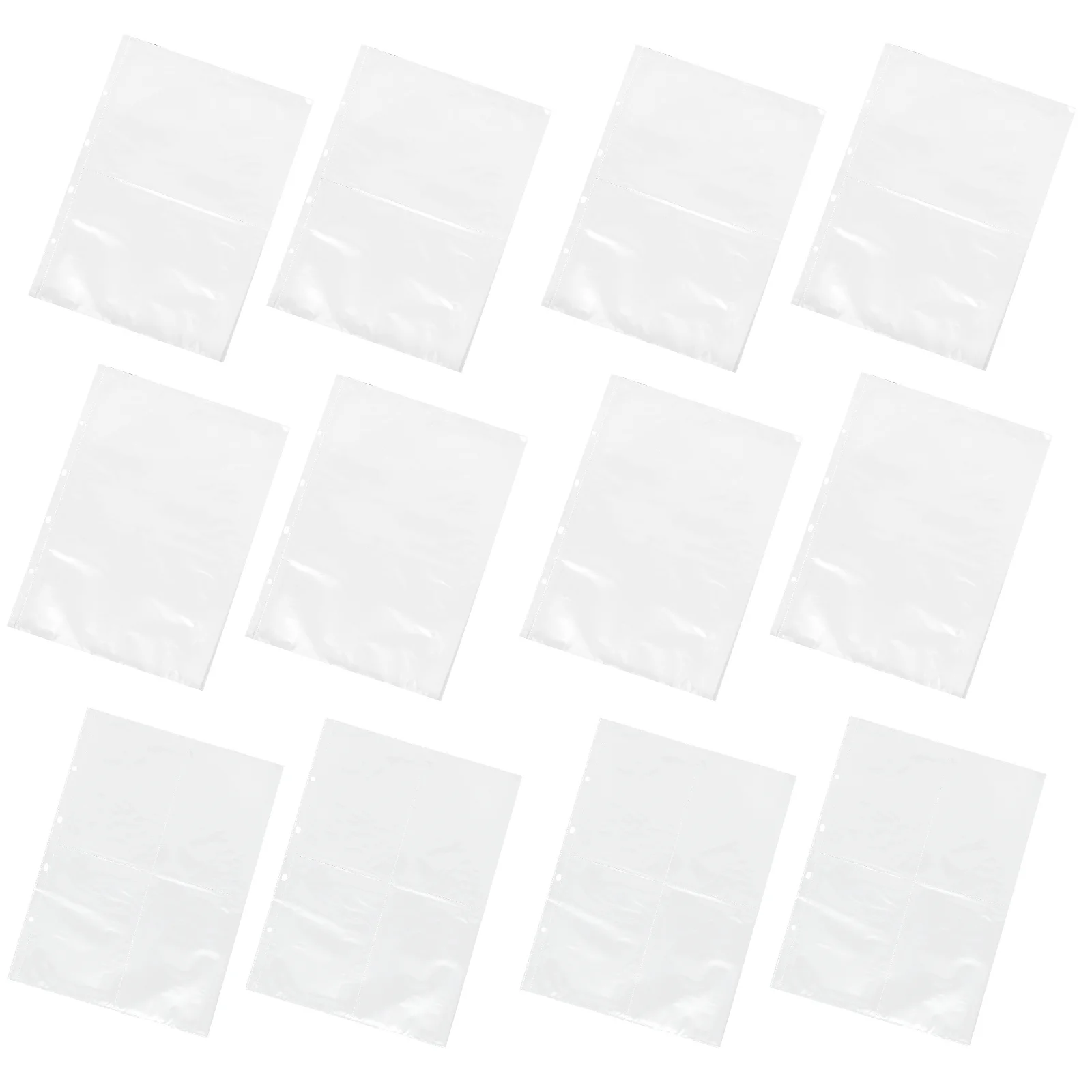 40Pcs Clear File Pouches Plastic Page Protectors Long Term Use for Loose Leaf Folders Sheet Protectors