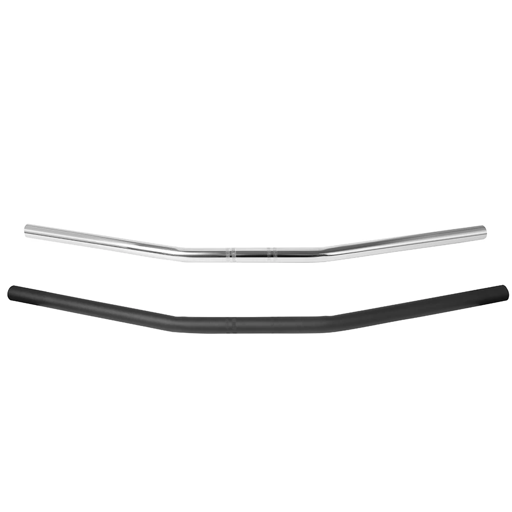 Black/ Chrome Motorcycle Handlebar Cruve Bend Drag Bar Handle Dimpled 7/8\'\' 1\'\' For Harley Sportster Honda Yamaha Cafe Racer