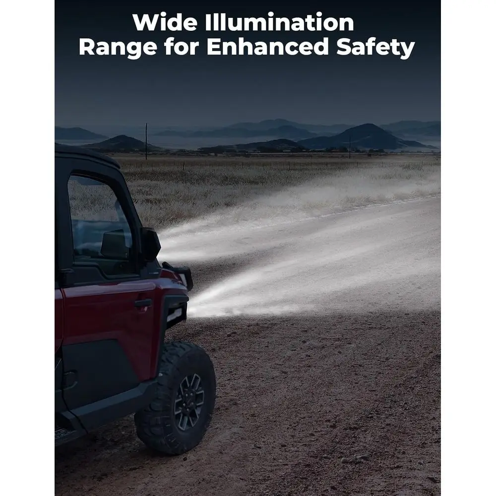 مصباح أمامي LED متوافق مع Polaris Ranger 1500 XD/CREW 2024 2025 2026, أضواء المصد الأمامي UTV Brushguard أضواء مساعدة Br