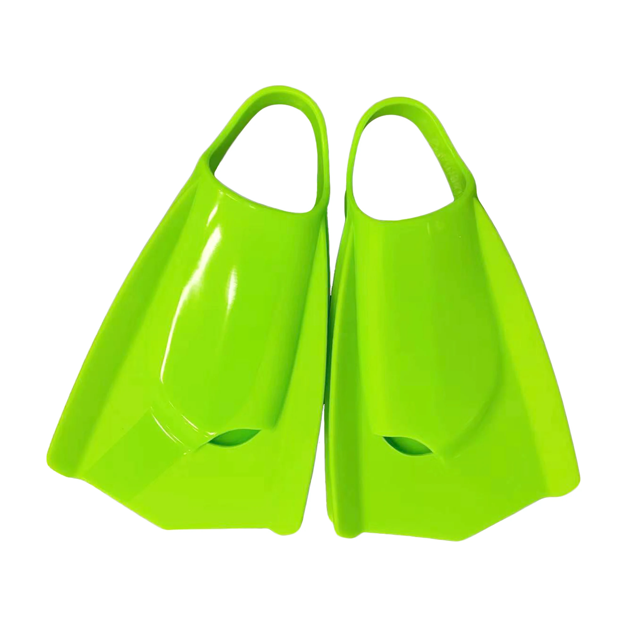 Professional Adult Swim Training Fins Comfortable Silicone Short Blade Flippers Left-Right Design with Open Heel