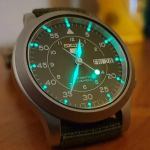 SEIKO SNK805 Relógios para homens 5 relógios de quartzo em aço inoxidável com lona verde relógio de quartzo relógios masculinos 10 principais vendas relogio seiko 5 automatic - №10