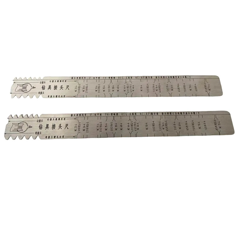 Drill Pipe Connection Gauge Tool for REG IF FH Thread Identification in Oil Drilling String Assembly Processes