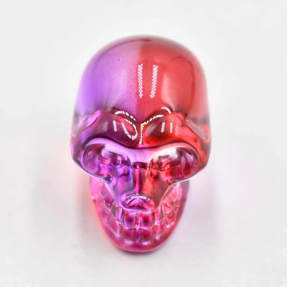 Großhandel 12 Stück/Set, modische, hochwertige Anhänger aus gemischtem Glas in Totenkopf- und Skelettdesign für DIY-Schmuckherstellung, kostenloser Versand. – Detail 13
