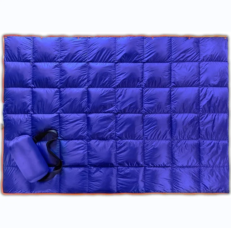 Factory Delivery Down Blanket Nylon Waterproof Puffy Outdoor Camping Down Filling Blanket