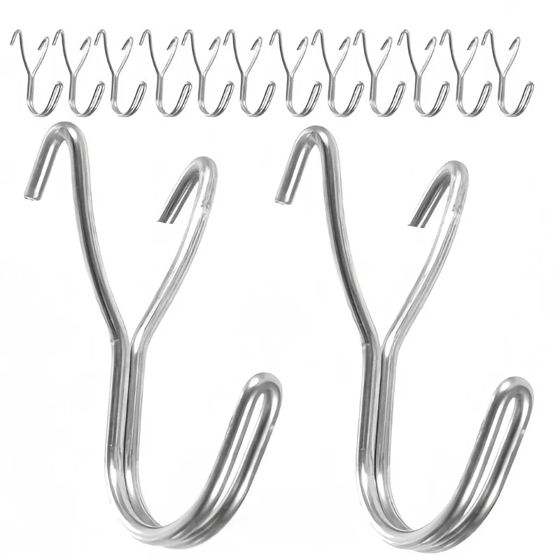 25mm Pegboard Hooks 2 pcs, 304 Stainless Steel, Rust Resistant Polished, for Garage Tool Storage, Multipurpose