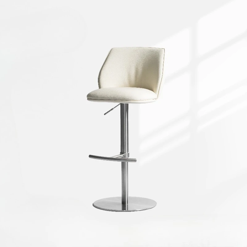 Modern simple high-end lift bar chair back chair stainless steel