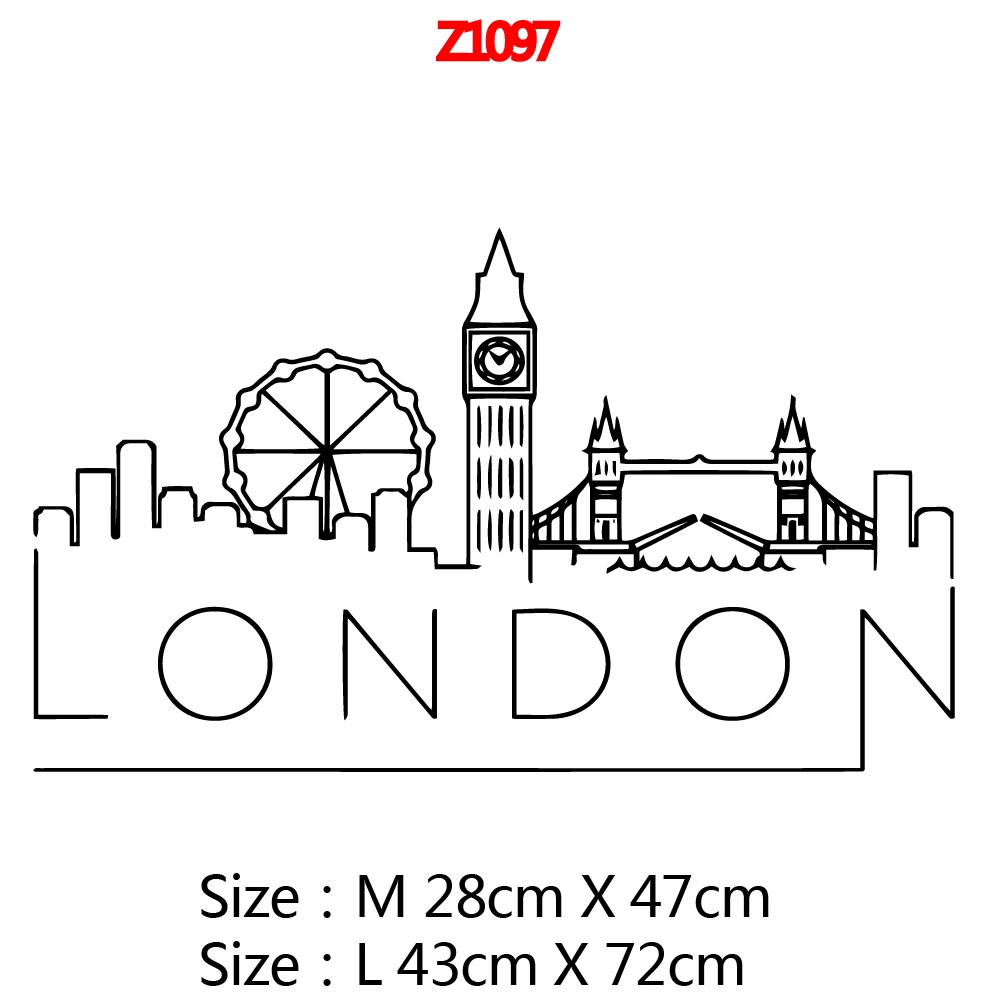 Hot London Removable Art Vinyl Wall Stickers For Kids Rooms Decoration Decal Creative Stickers