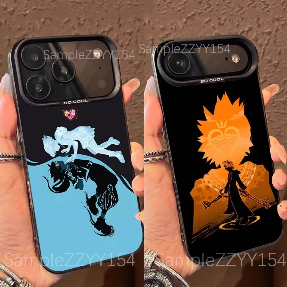 

K-Kingdom Hearts Game Phone Case For iPhone 17,16,15,14,13,12,X,8,Pro,Max,Plus,E,SE4,Air,Mini Black IMD Matte