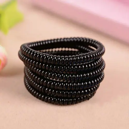 1PC/Lot New Women Lady Super Thin Girls Colorful Rubber Telephone Wire Hair Ties&Plastic Ropes Hair Band Accessories