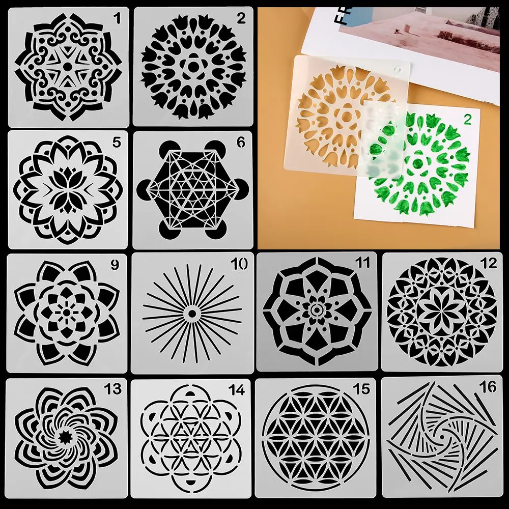 Hot Embossing Stamp Album Decorative Painting template Mandala Auxiliary Scrapbooking Layering Stencils