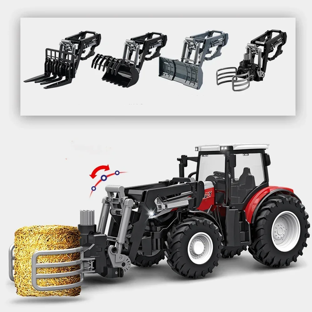 Remote Control Tractor RC Farm Truck Car Trailer 2.4G Farming Simulator Truck Miniature Farm Vehicle Toys Model Children Boy - view 6
