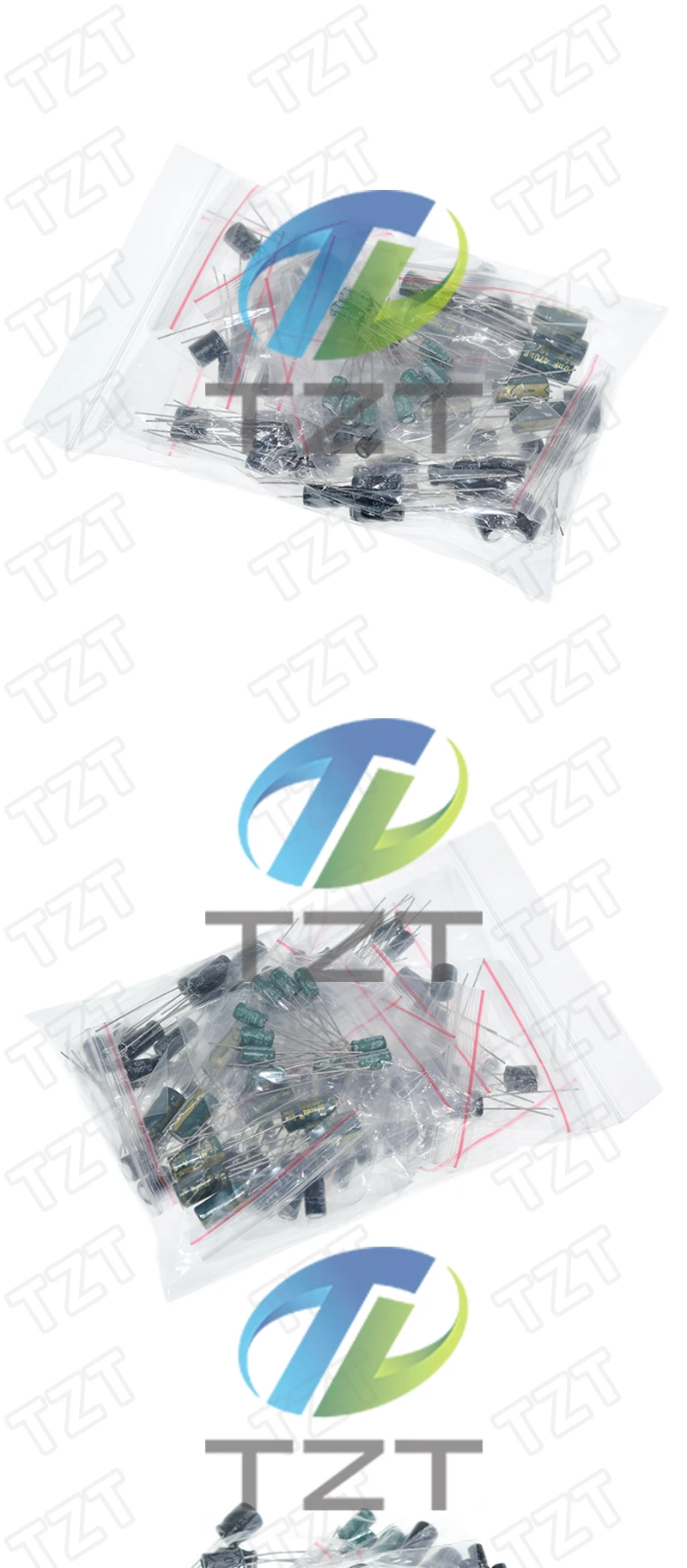 TZT 120pcs 12 value kit 1uF-470uF Electrolytic Capacitor Package 1UF 2.2UF 3.3UF 4.7UF 10UF 22UF 33UF 47UF 100UF 220UF