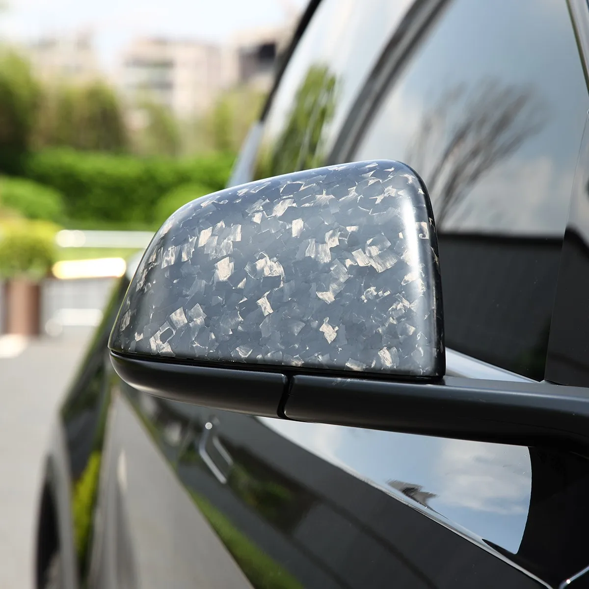 Fit 2017-2023 Tesla Model Y 3K Dry Carbon Black Side Mirror Cover