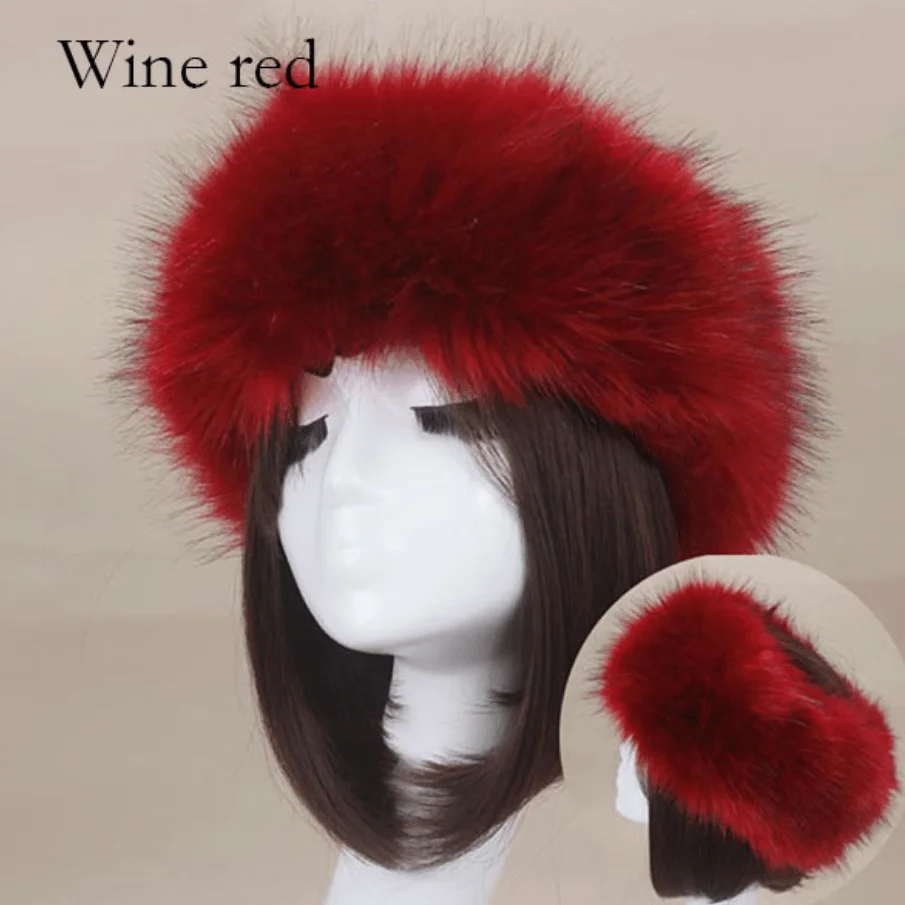 المرأة الروسية نمط أفخم قبعات سميكة رقيق الثعلب الفراء محبوك قبعة الشتاء الدافئة سماعات الأذن