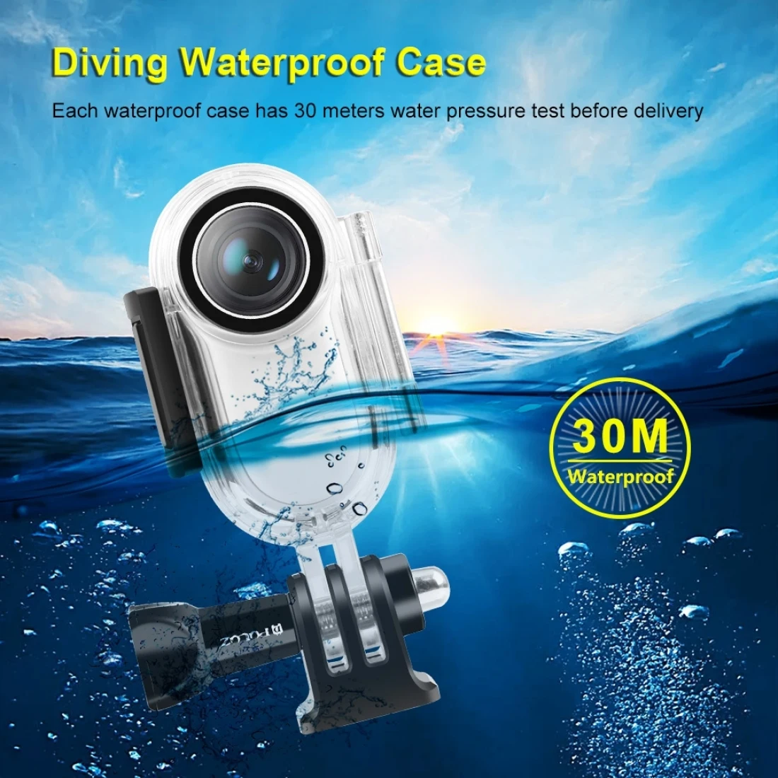 

PULUZ 30m Underwater Waterproof Housing Protective Case For Insta360 GO 2, with Base Adapter & Screw AT