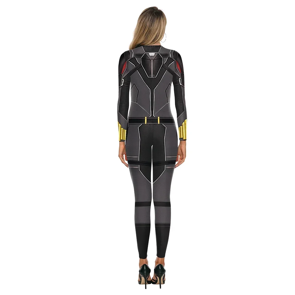 Costume de cosplay imprimé Smile Hero pour femme, costume de batterie Zentai, robot punk, combinaison à manches longues, vêtements de fête de vacances sexy