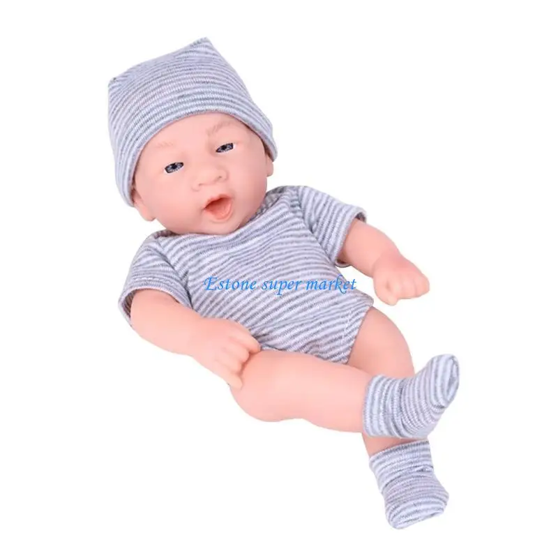 

090B Small Reborns Doll Simulation Baby Silicone Doll Toy Reborns Doll Sweater Cloth Body Vinyl Kids Sweater Girl Dolls