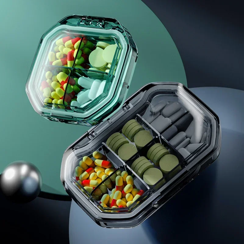 4/6 сеток, портативные чехлы для таблеток, органайзер, контейнер для таблеток, дорожная коробка для таблеток с уплотнительным кольцом, герметичный контейнер-органайзер