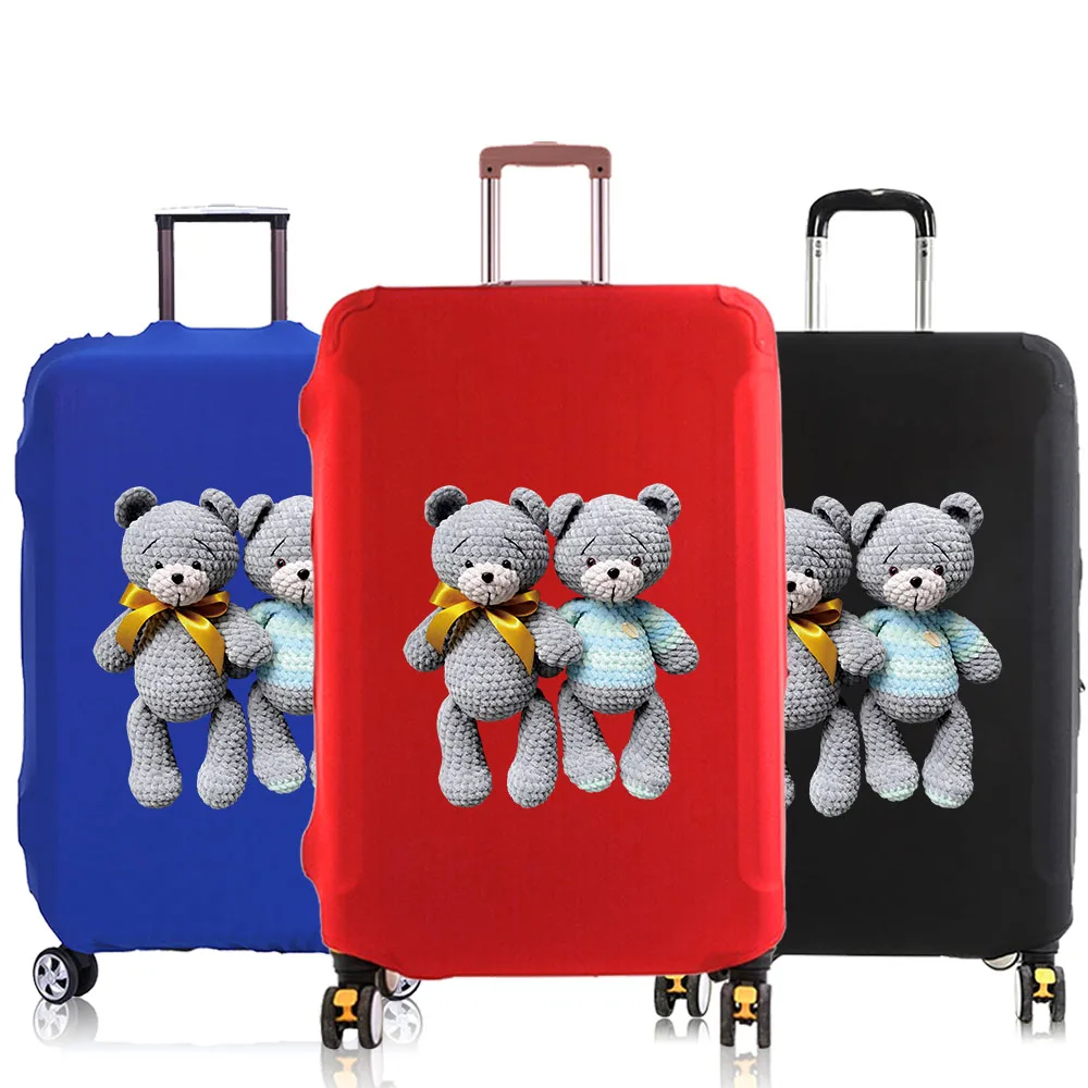 

Luggage Covers Protector Travel For Travel Accessories Stretch Baggage Suitcase Protective Case Dust Cover bear Series Pattern