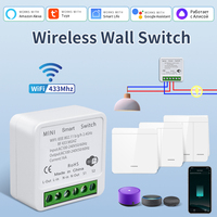 WiFi Intelligent Switch 16A Tuya Smart Module Relay Receiver RF433Mhz 1/2/3Gang Panel Switch Alexa Google Home Voice Control