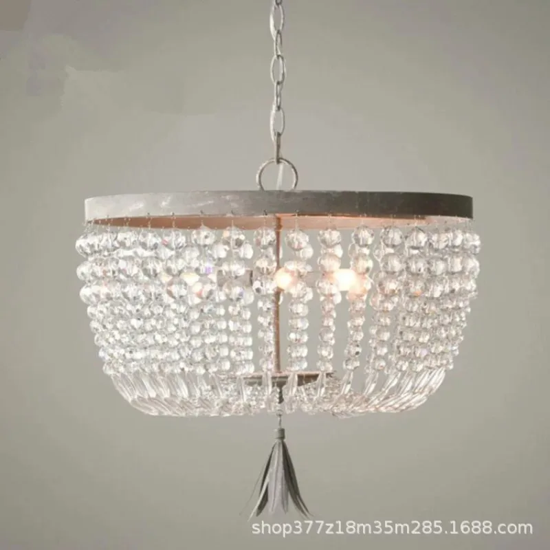 French distressed chandelier, bedroom entrance cloakroom, princess room, soft decoration, dining room, suction and hanging