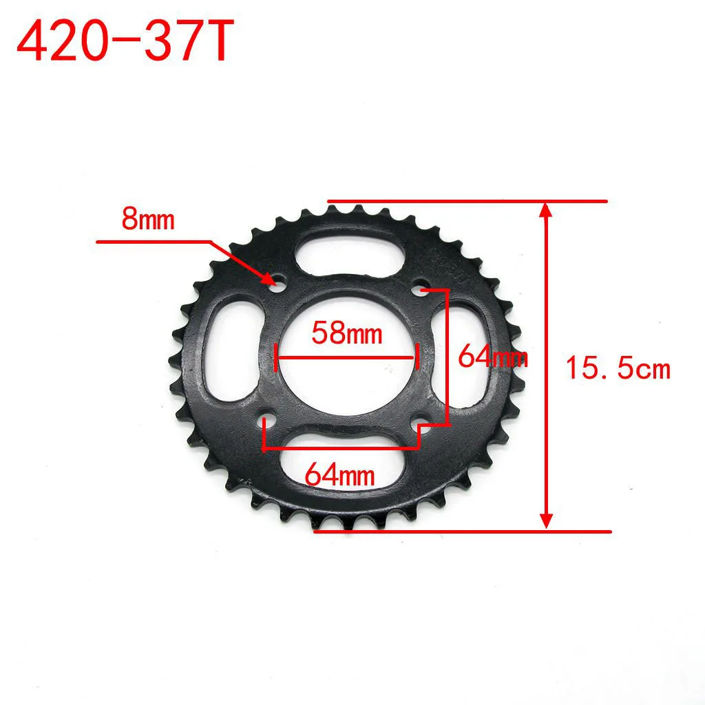 USERX Universal Motorcycle 420-37T Sprocket Inner Diameter 58MM for Pocket Bike Mini Dirt ATV Moto Quad