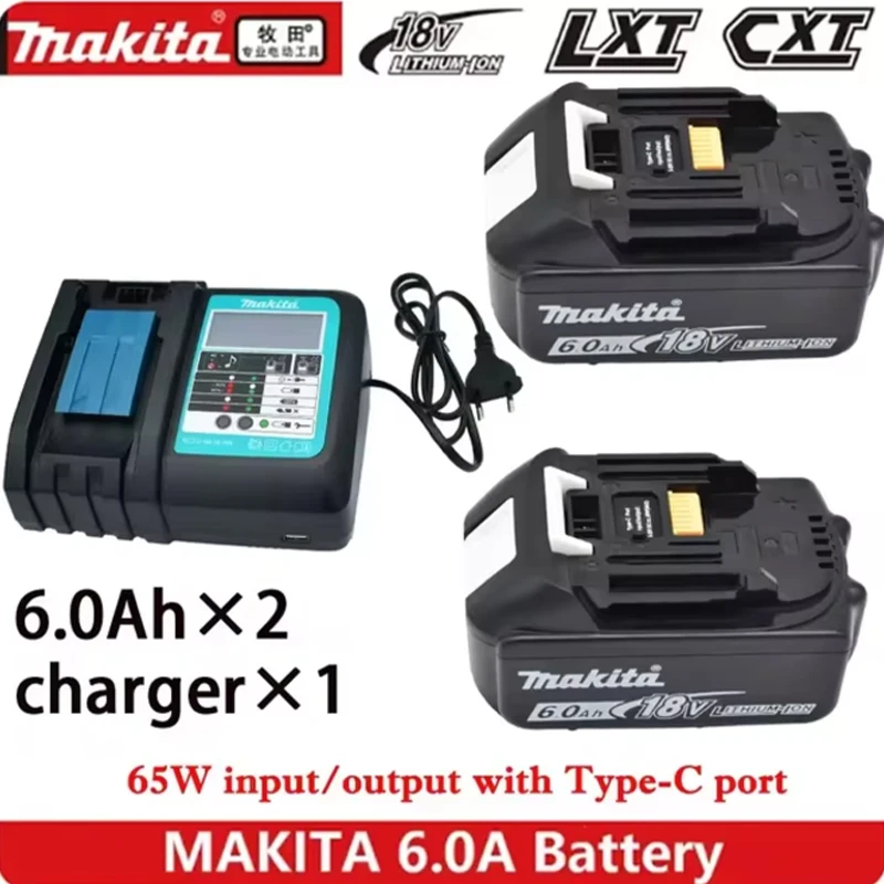 

Makita 18V battery with Type-C port 65W input/output large capacity electric tool battery universal BL1860 BL1850 BL1840 BL1830