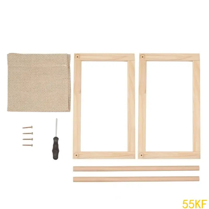 

55KF Creative Kittens Play Hammock Elevated Nest for Kittens Comfortable Bed Detachable Frame Bed for Cats Puppies Rabbits