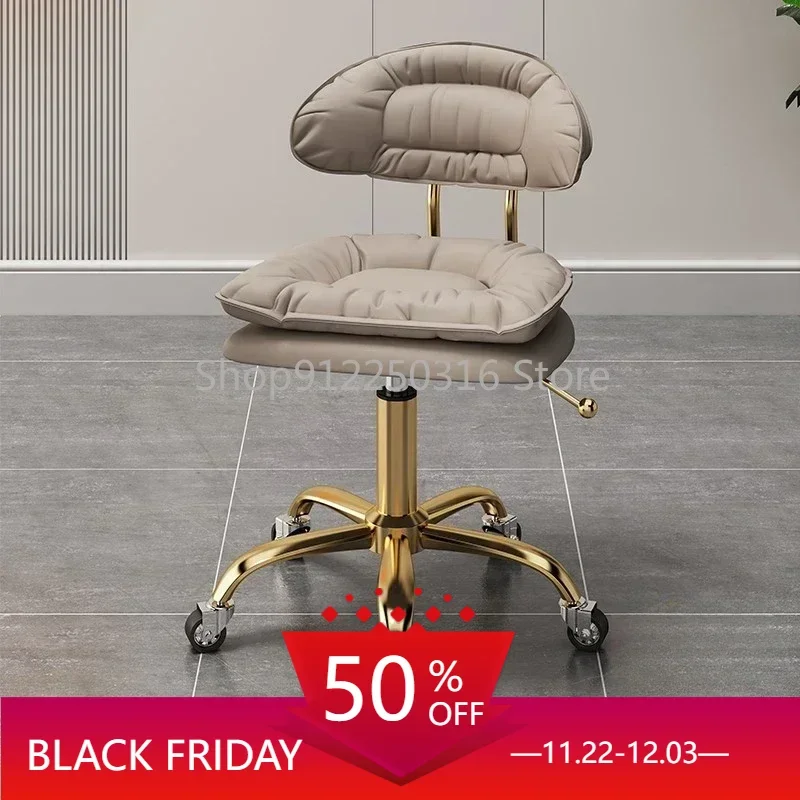 Treatment Backrest Professional Barber Chair Lounge Master Salon Chair Stool with Wheels Barbershop 의자 Silla Salon Furniture AA