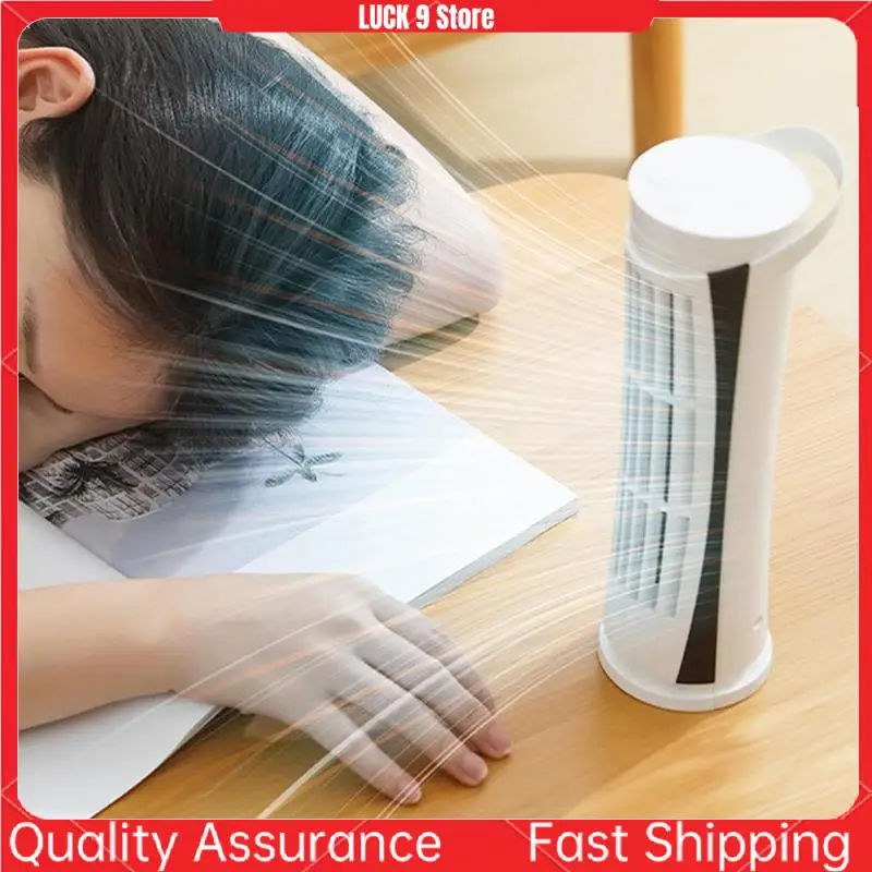 

Bedroom Desk Mini Tower Fan Table Cooling Fan 2-Speed Wind Speed Adjustment Electric Desk Fan-AB52